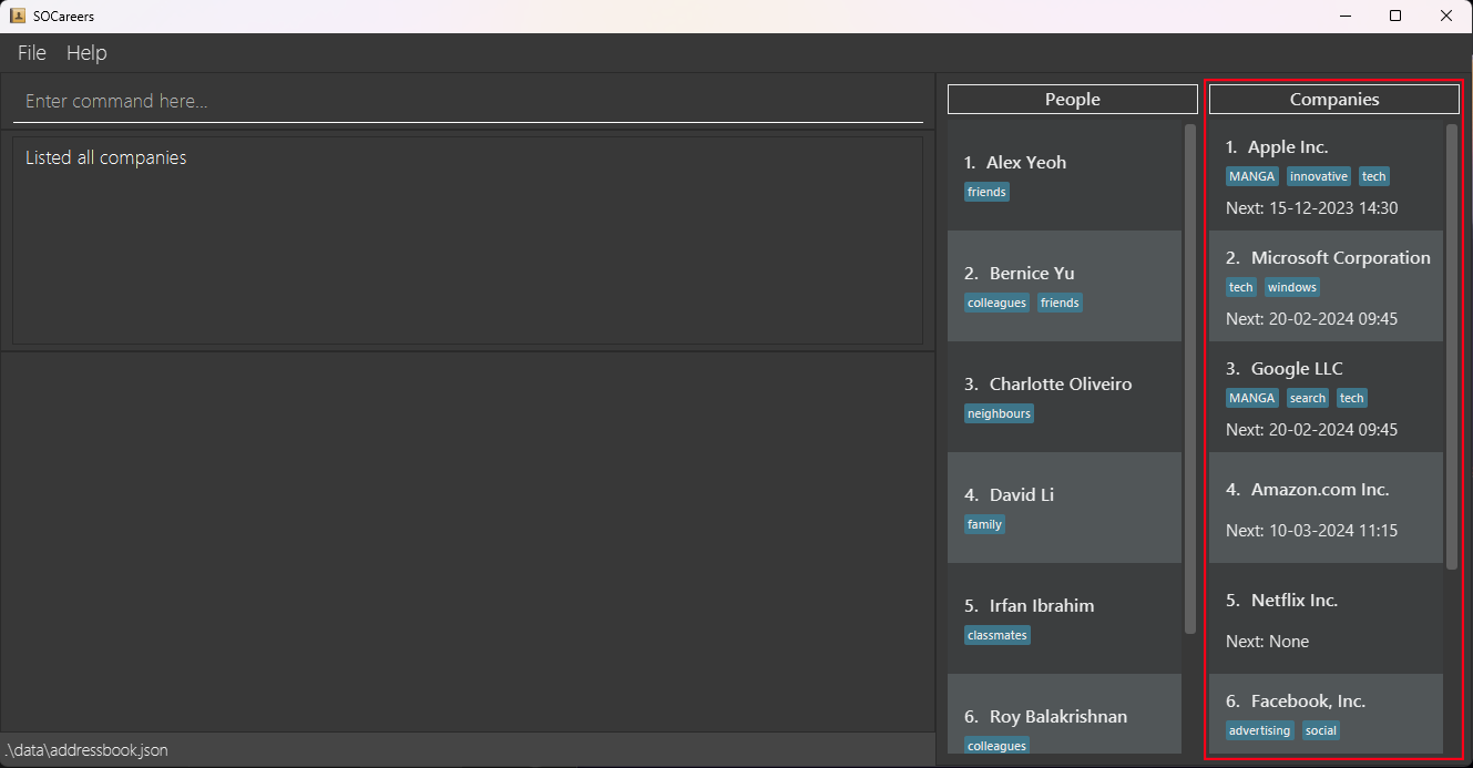 list of all companies